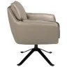 Кресло поворотное 5125/KFA017-T541029 из серой кожи