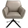 Кресло поворотное 5125/KFA017-T541029 из серой кожи