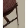 Барный стул Granite из коричневой синели и ясеня с отделкой орех 75 см