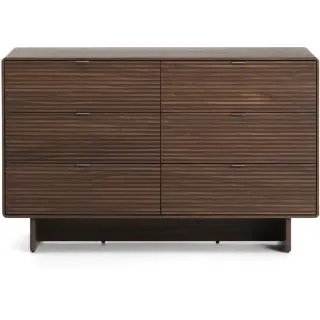 Комод Norlen с 6 ящиками шпон ореха 120 x 75 см