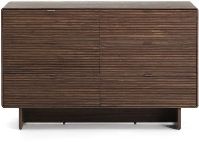 Комод Norlen с 6 ящиками шпон ореха 120 x 75 см