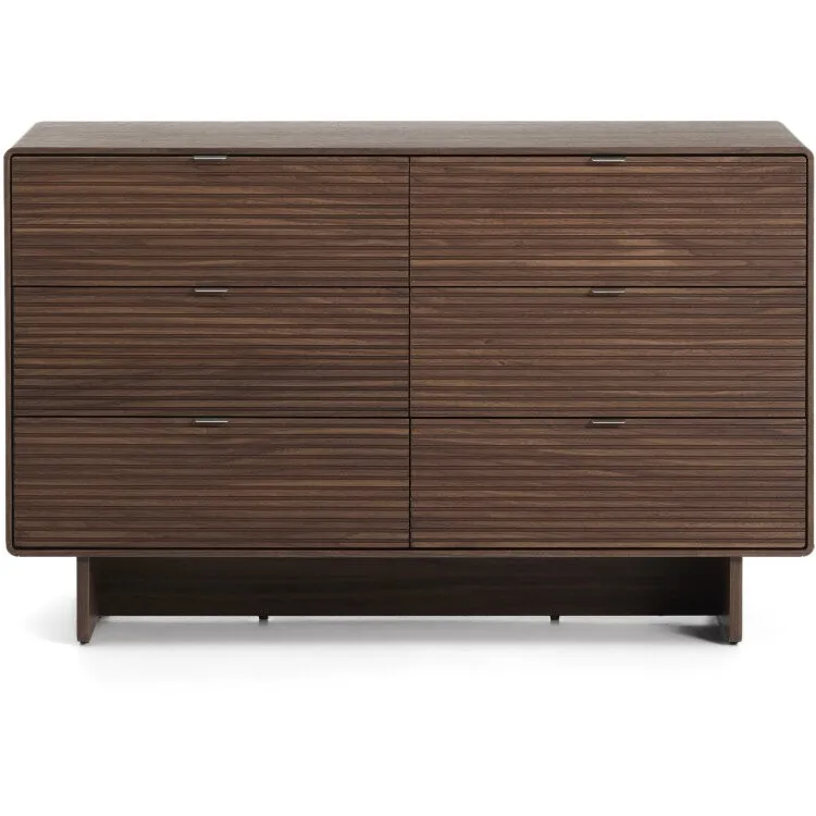 Комод Norlen с 6 ящиками шпон ореха 120 x 75 см