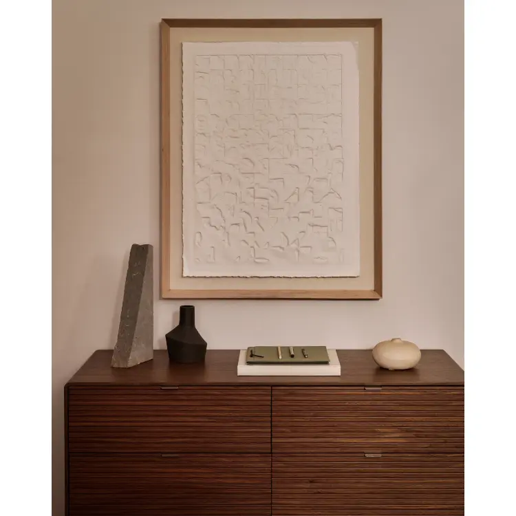 Комод Norlen с 6 ящиками шпон ореха 120 x 75 см