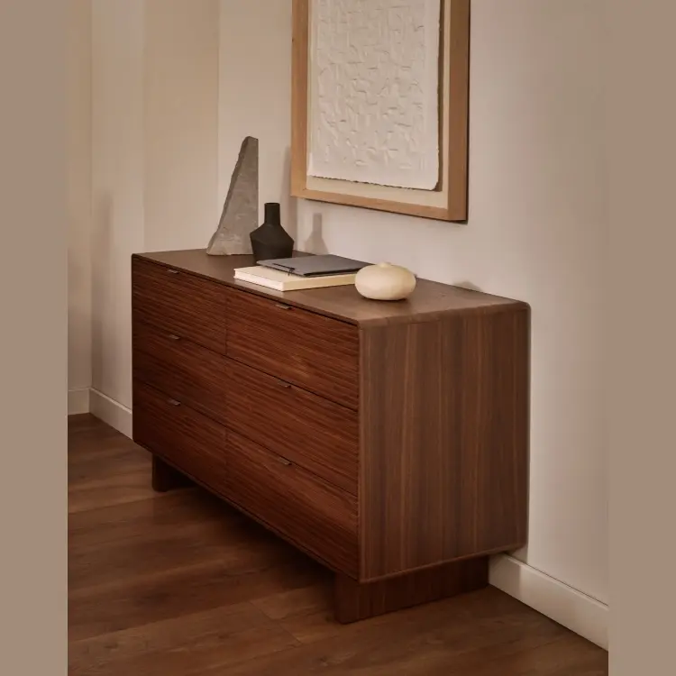 Комод Norlen с 6 ящиками шпон ореха 120 x 75 см