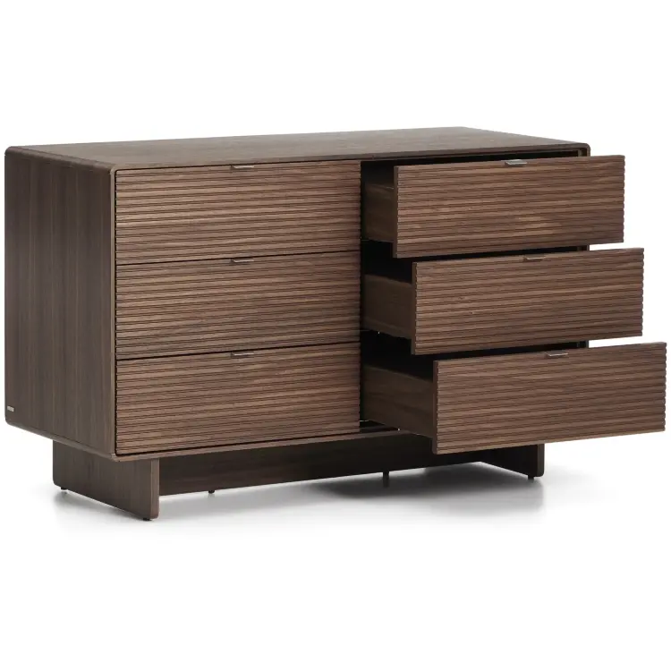 Комод Norlen с 6 ящиками шпон ореха 120 x 75 см