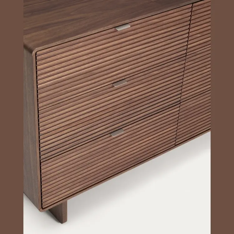 Комод Norlen с 6 ящиками шпон ореха 120 x 75 см