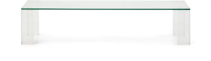 Журнальный столик Adularia из стекла прозрачного цвета 140 x 60