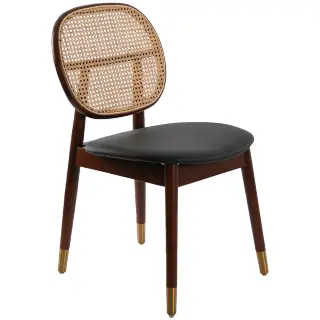 Стул DC1599 /4093 из экокожи и ротанга