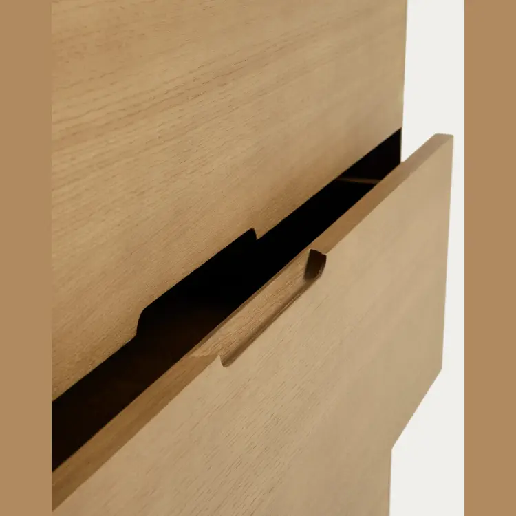 Комод Arelida из дуба со светло-коричневой отделкой, 100 x 80 см