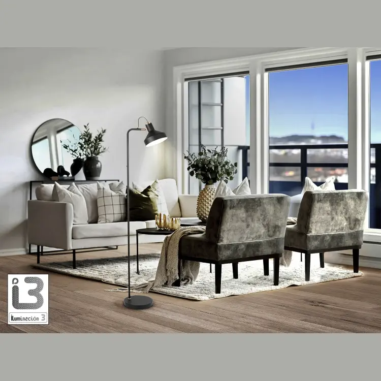 Irias Торшер 1L черный-медный