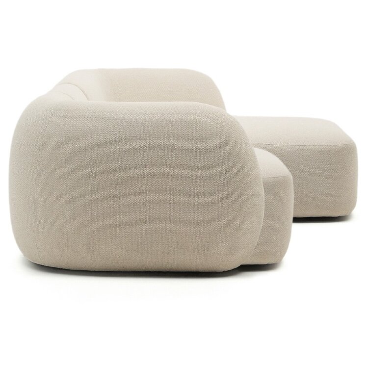 Модульный 4-местный диван Martina цвета экрю с правым шезлонгом 377 см