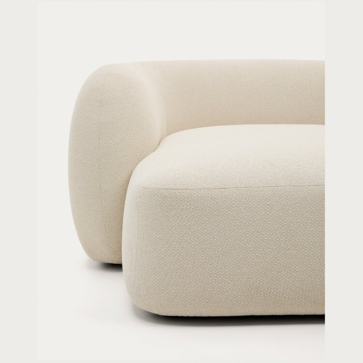 Модульный 4-местный диван Martina цвета экрю с правым шезлонгом 377 см