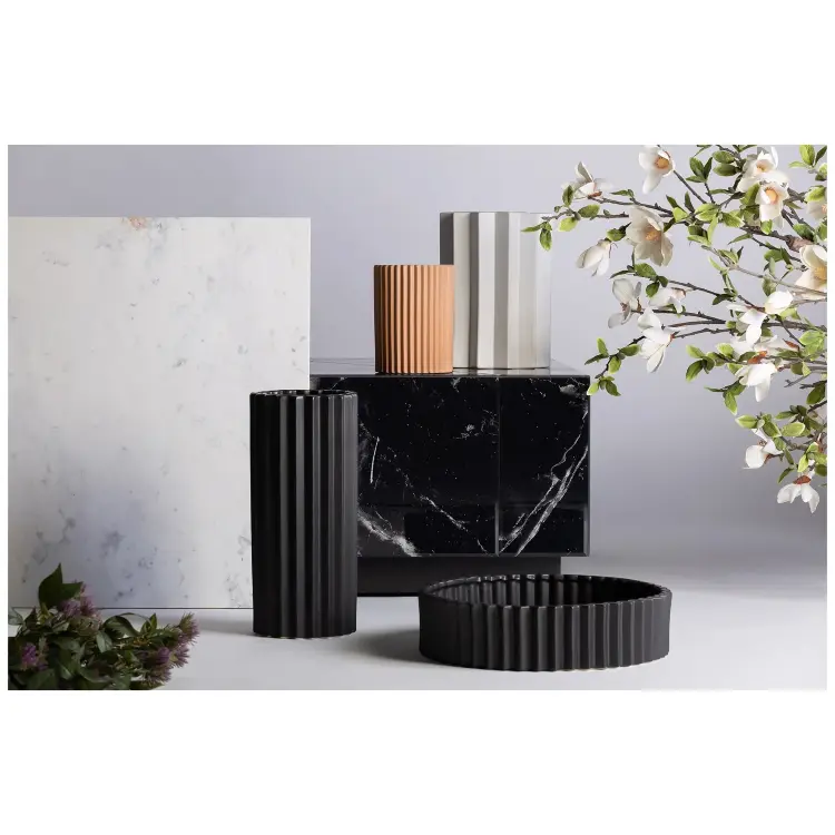 Ваза Plisse Stone коричневая