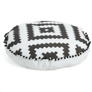 Пуф All Ø60 белый черный