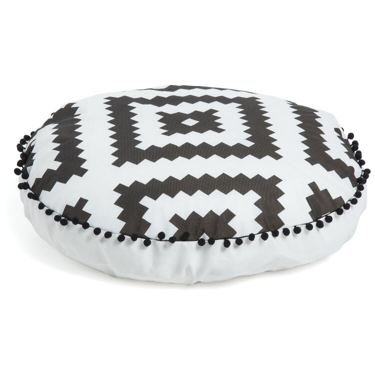 Пуф All Ø60 белый черный