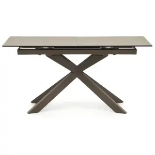 Atminda Раздвижной стол из керамики и стали с коричневой отделкой 160 (210) x 90 см