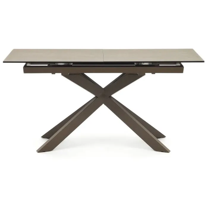 Atminda Раздвижной стол из керамики и стали с коричневой отделкой 160 (210) x 90 см