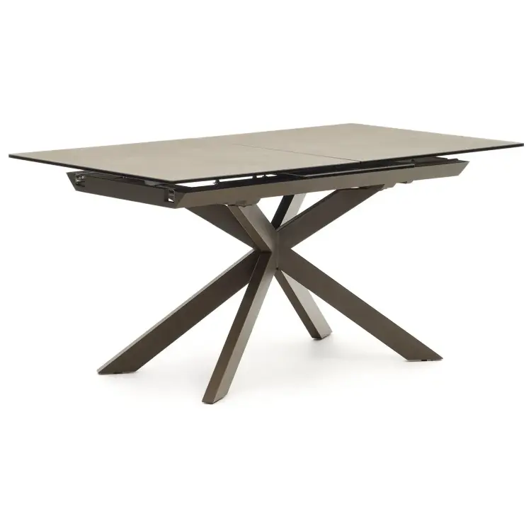 Atminda Раздвижной стол из керамики и стали с коричневой отделкой 160 (210) x 90 см