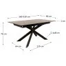 Atminda Раздвижной стол из керамики и стали с коричневой отделкой 160 (210) x 90 см