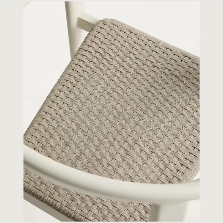 Комплект садовой мебели Erice стол и 6 стульев из алюминия цвета экрю и веревки