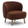 Кресло Ulit из терракотового букле с ножками из бука в натуральной отделке