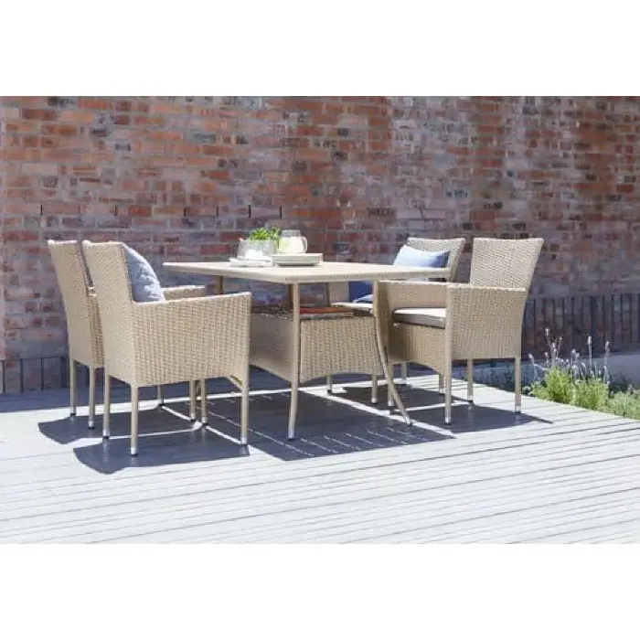 Комплект плетеной мебели AM-196/T196 Beige (4+1)