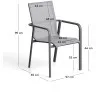 Уличный стул Canea из графитового алюминия