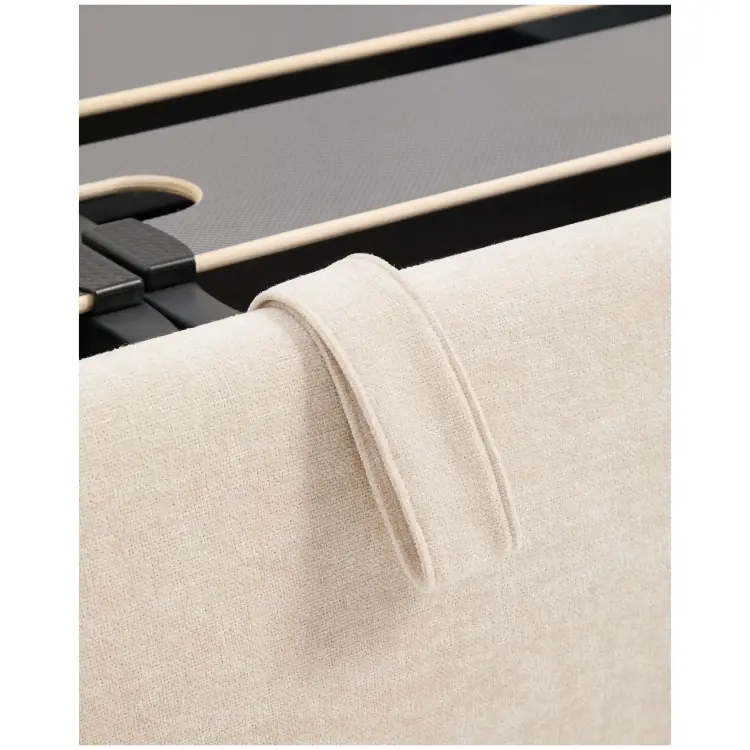 Кровать Dafra бежевого цвета из шенилла с ящиком для хранения 180 х 200 см