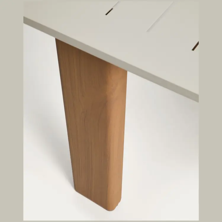 Комплект садовой мебели стол Livorno и 6 стульев Linosa из алюминия цвета экрю