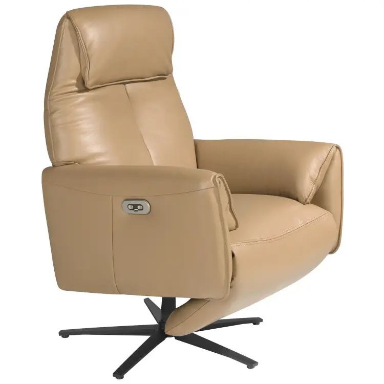 Вращающееся кресло Double Relax/ 5086 с кожаной обивкой