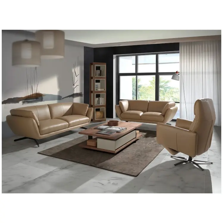 Вращающееся кресло Double Relax/ 5086 с кожаной обивкой