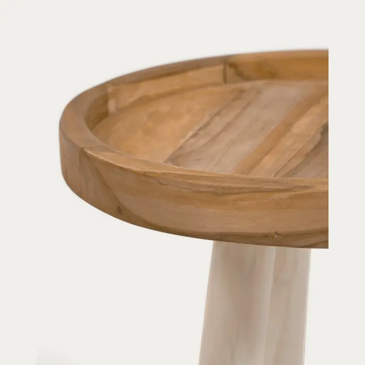 Приставной столик Glenda из массива тика Ø 35 см