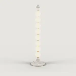 Торшер Soko золотой металл/белый мрамор