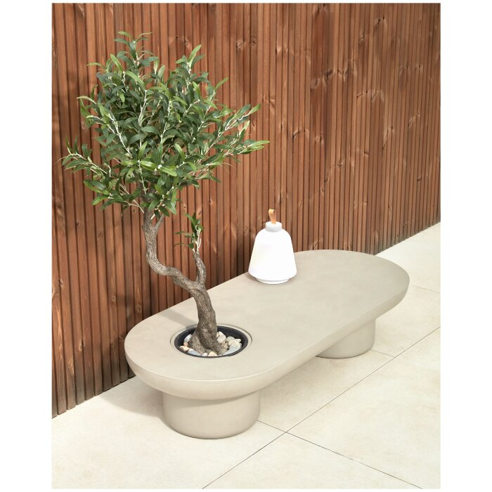 Журнальный столик Taimi из бетона для улицы Ø 140 x 60 см