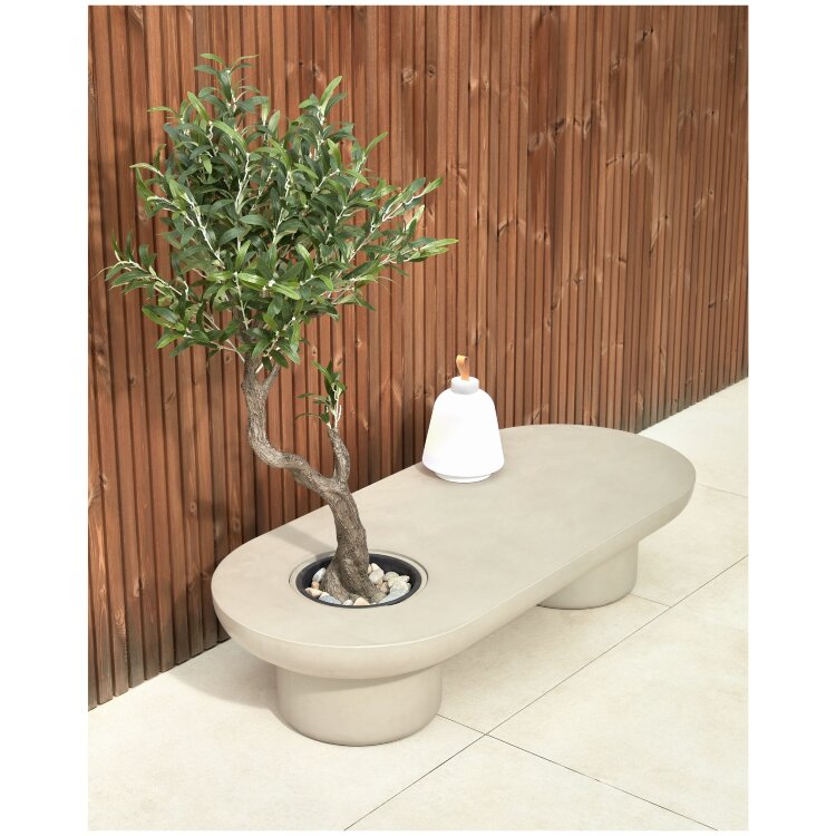 Журнальный столик Taimi из бетона для улицы Ø 140 x 60 см