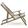 Vilara Складной шезлонг для улицы в полоску зеленого и бежевого цвета