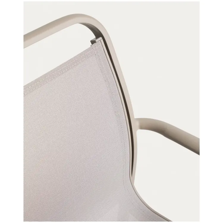 Уличный стул Luri из алюминия цвета таупе и бежевого текстиля