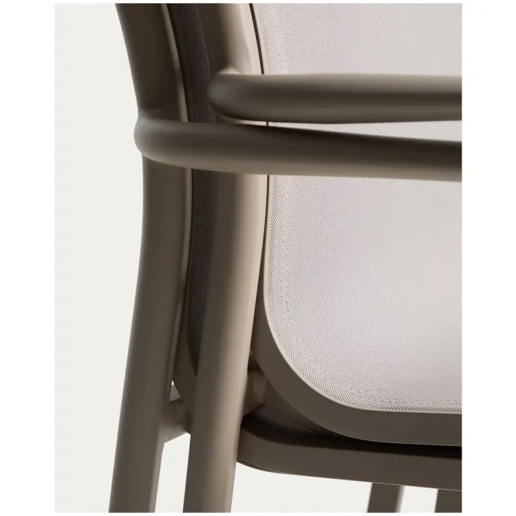 Уличный стул Luri из алюминия цвета таупе и бежевого текстиля