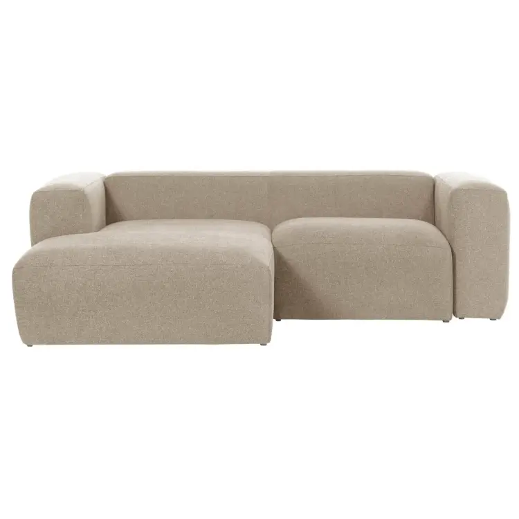 Диван 2-местный Blok с левым шезлонгом бежевый