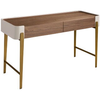 Письменный стол 7186  из ореха и серого лакированного дерева