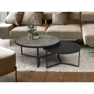 Комплект приставных столиков Naira черный / серый