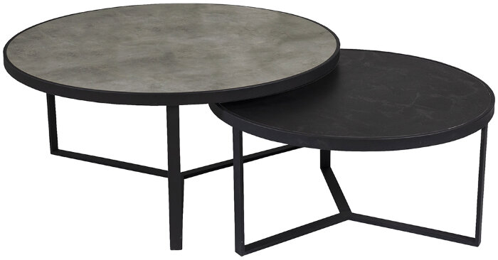 Комплект приставных столиков Naira черный / серый