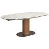 Раздвижной обеденный стол 1165 из ореха и белой керамики