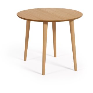 Oqui Раздвижной стол из шпона дуба и массива дерева 90 (170) x 90 см