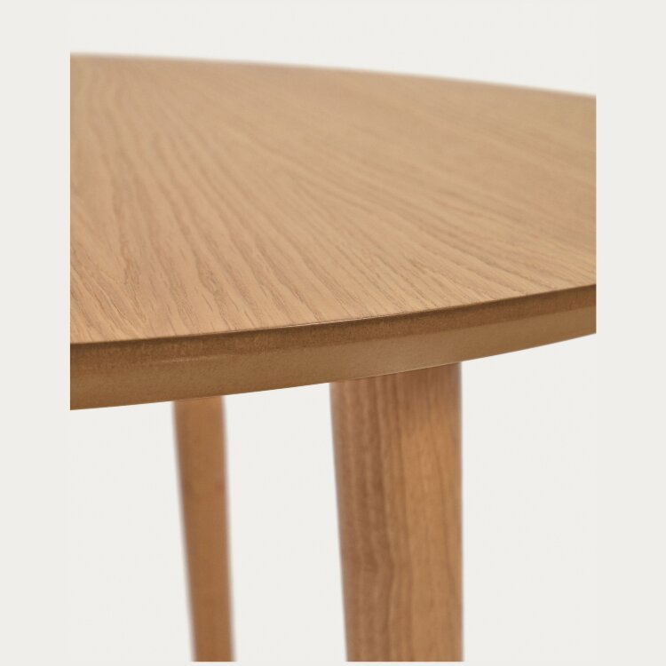 Oqui Раздвижной стол из шпона дуба и массива дерева 90 (170) x 90 см