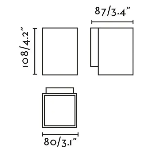 KOV Уличный настенный светильник черный LED 6W 2700K 14°