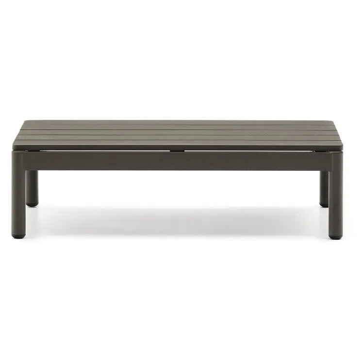 Журнальный столик Sorells из зеленого алюминия 57 x 91 см