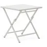Стол садовый складной Torreta из алюминия с белой отделкой 70 x 70 см
