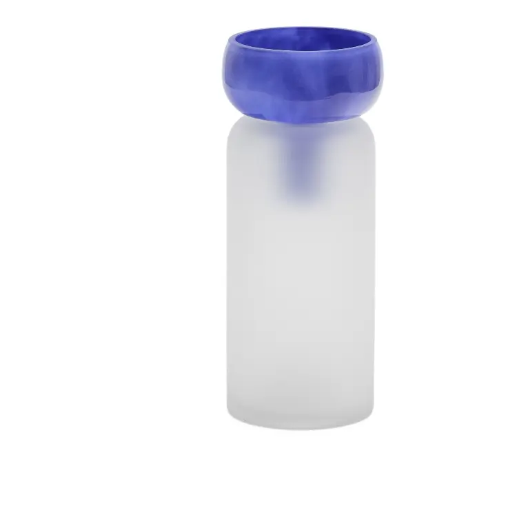 Kelse Ваза из прозрачного и синего стекла 30,5 см