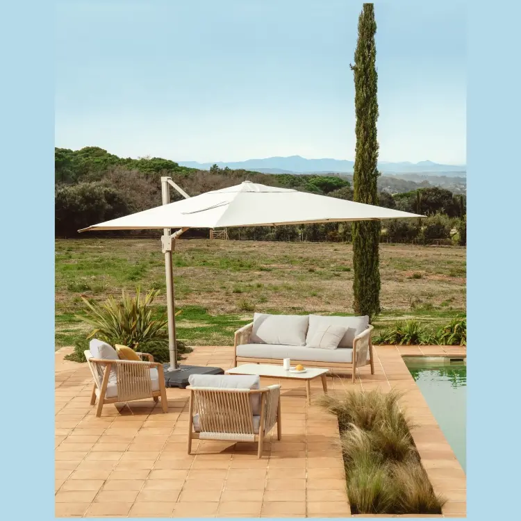 Комплект садовой мебели Sirte из алюминия с отделкой под дерево